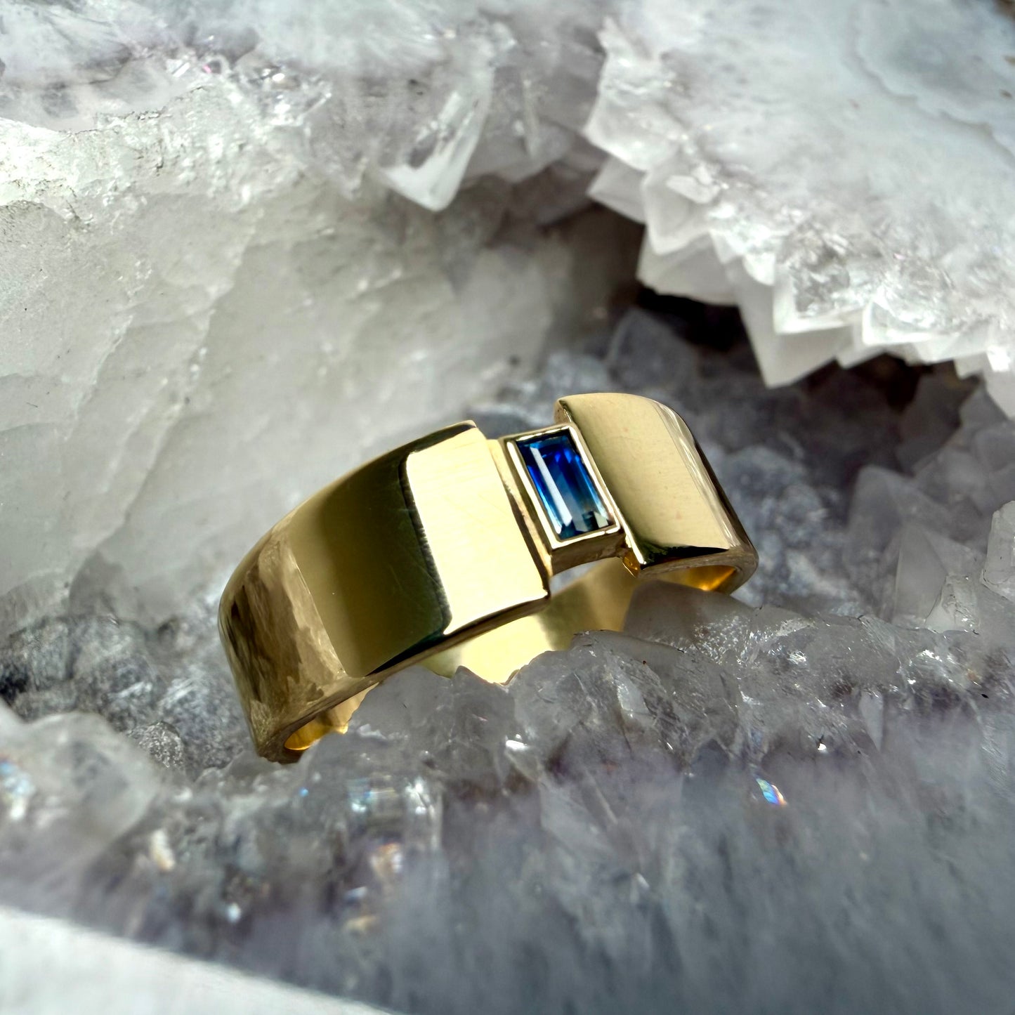 Sapphire Luxe Ring | 14k Yellow Gold