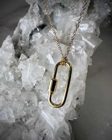 Carabiner Locking Clasp | 14k Yellow Gold