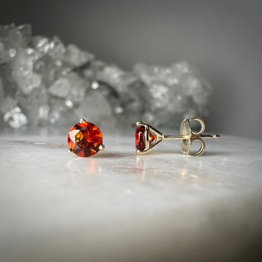 Madeira Citrine Stud Earrings | 14k Yellow Gold