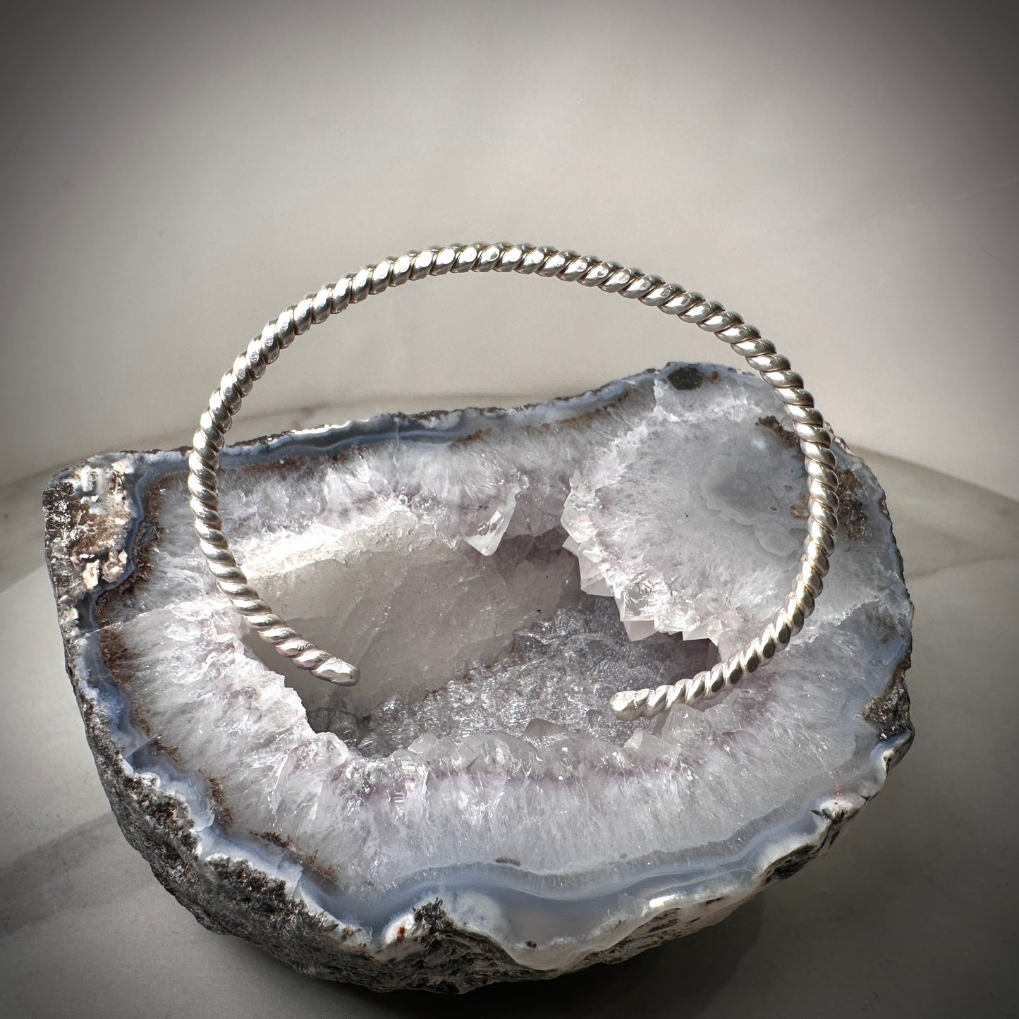 Thin Spiral Cuff Bracelet | Sterling Silver