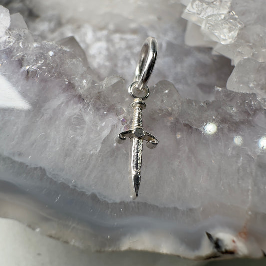 Mini Dagger Charm | Sterling Silver