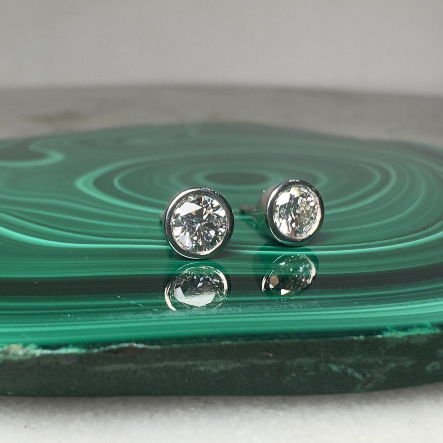 White Gold Diamond Stud Earrings