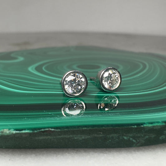 Lab Grown Diamond Studs | 14k White Gold