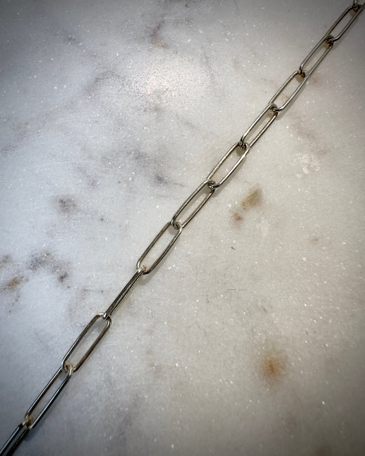 Medium Paperclip Chain in Sterling Silver | 3.5mm wide