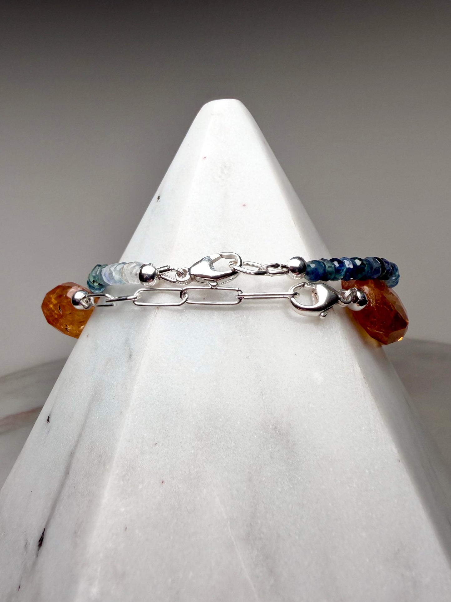 Chunky Citrine Bracelet | Sterling Silver