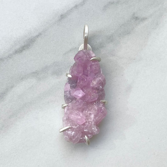 Cobaltocalcite Crystal Pendant | Sterling Silver