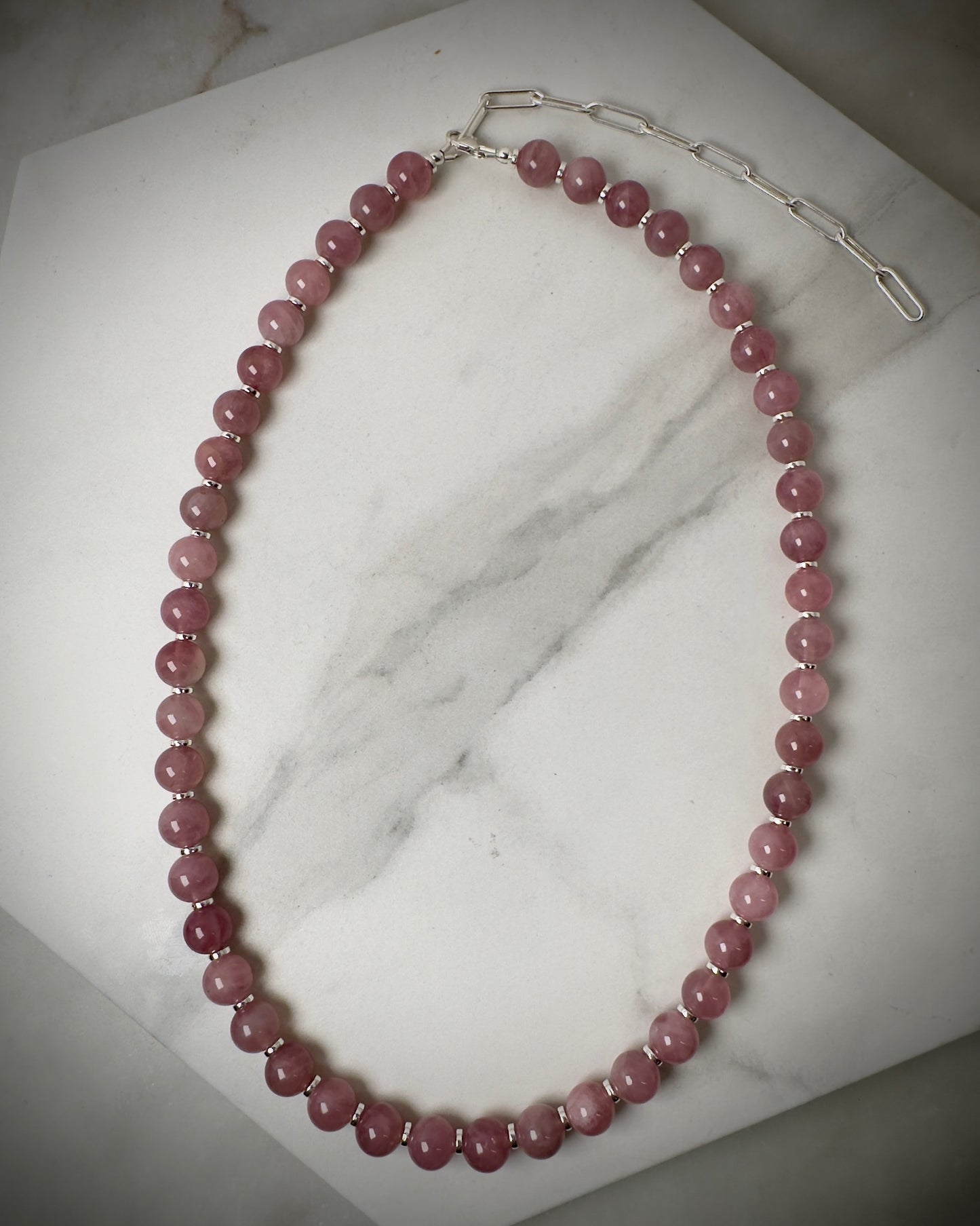 Rose Quartz Beaded Necklace