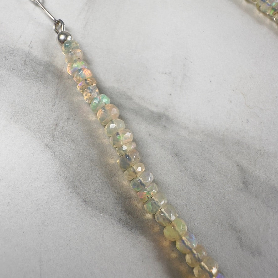 Faceted Ethiopian Opal Necklace