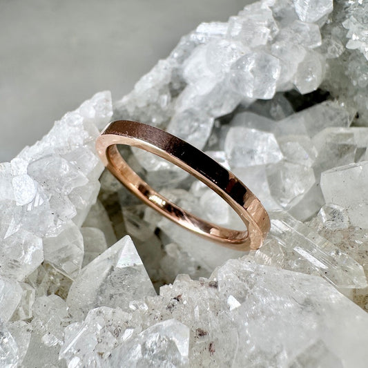 Flat Band | 14k Rose Gold