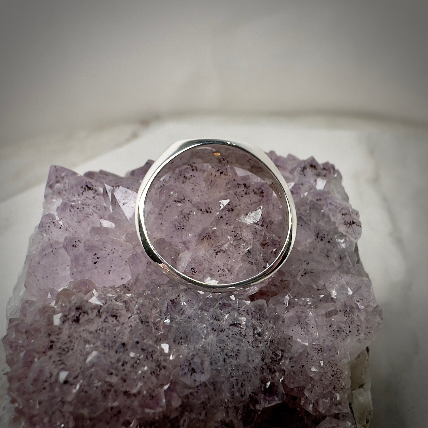Orange Garnet Starburst Ring in Sterling Silver