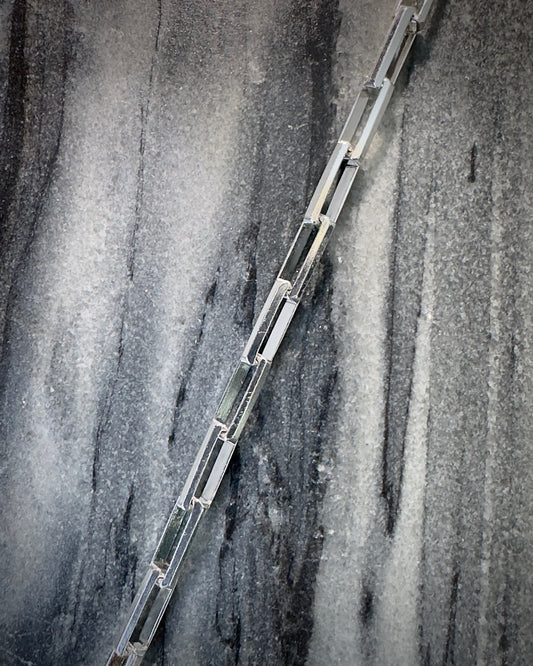 Long Box Chain Bracelet | Sterling Silver