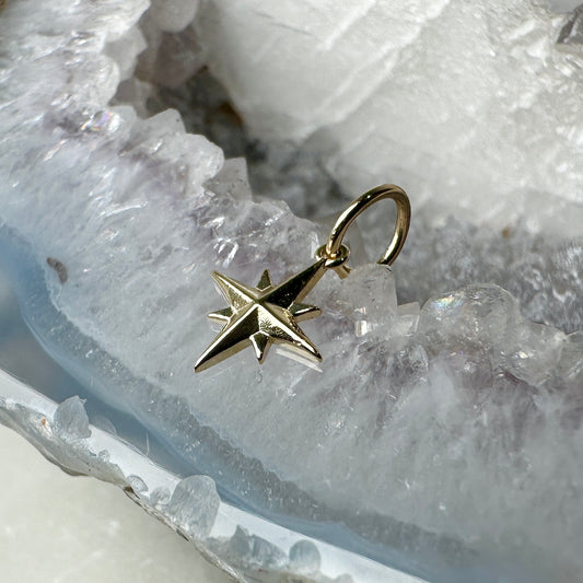 North Star Charm | 14k Yellow Gold