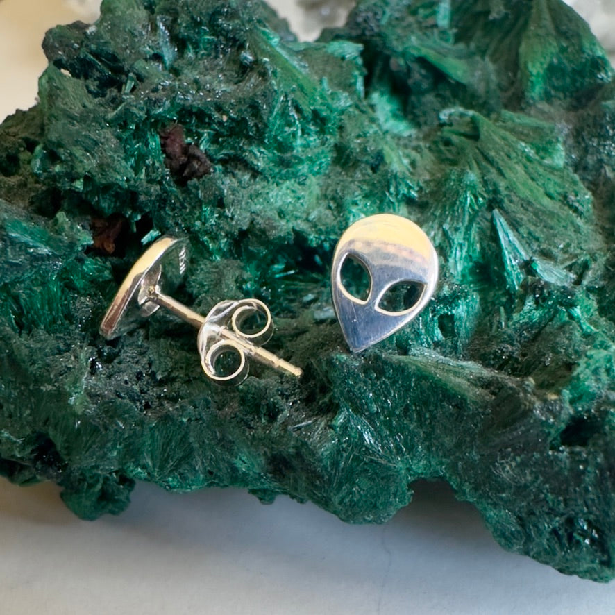 Alien Stud Earrings | Sterling Silver
