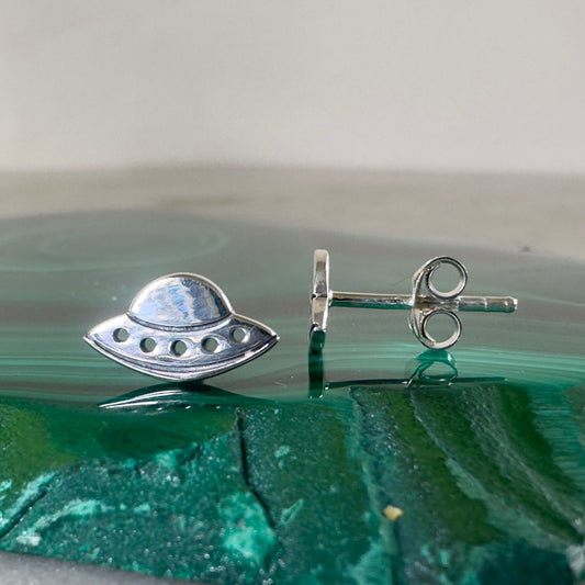 UFO Stud Earrings | Sterling Silver