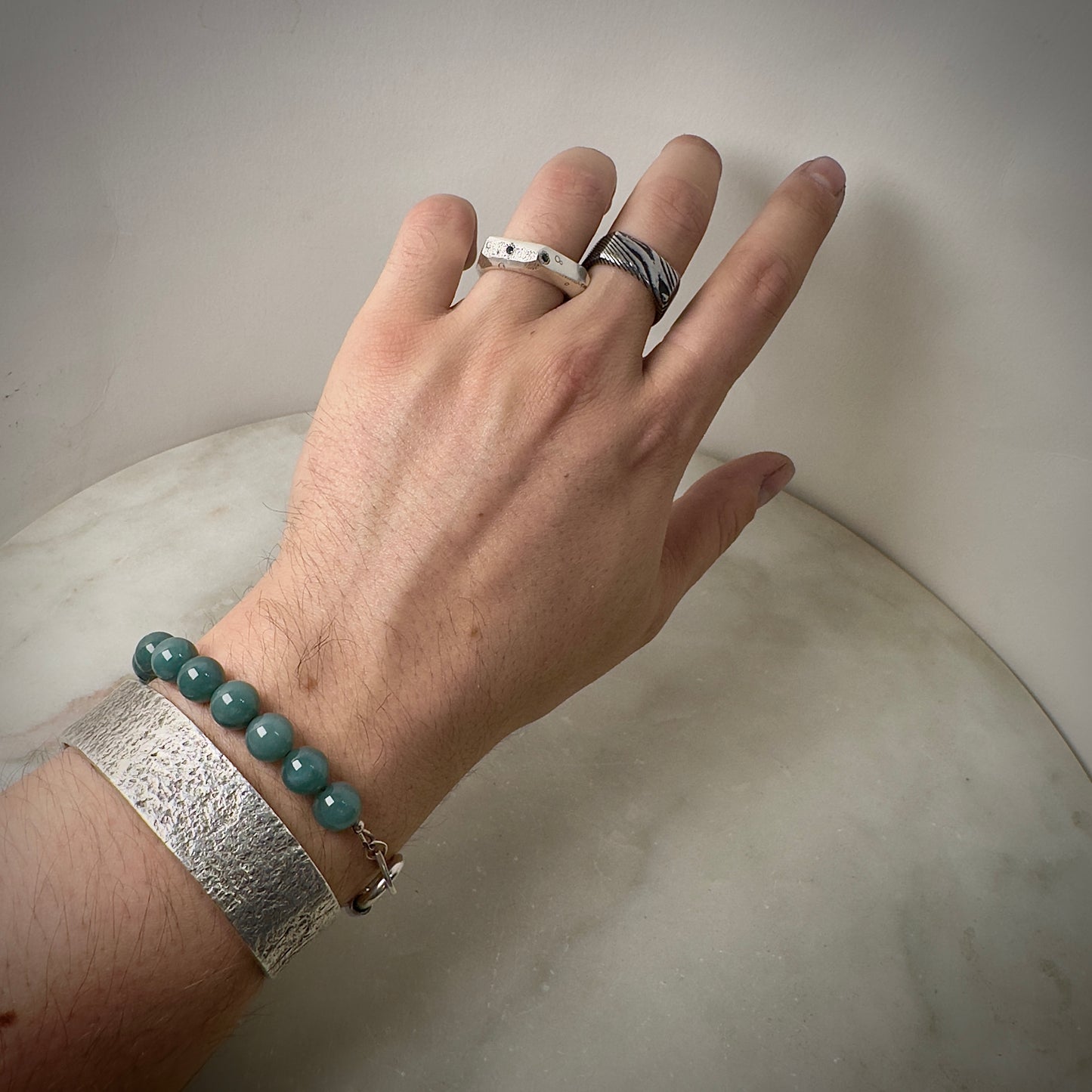 Sculptural Sapphire Ring | Sterling Silver