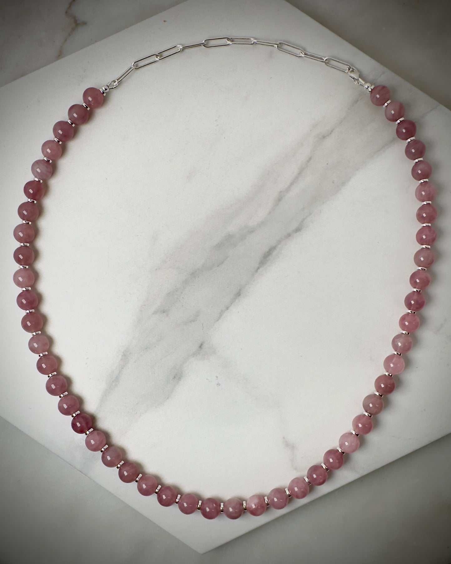 Rose Quartz Beaded Necklace