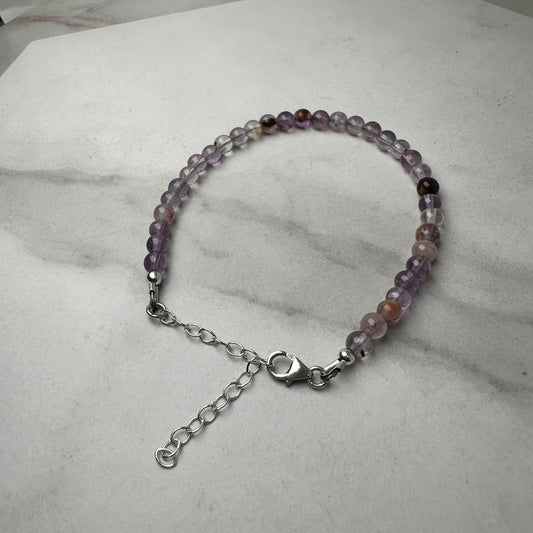 Super Seven Beaded Bracelet | Adjustable | Sterling Silver
