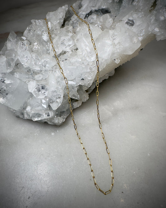 Paperclip Chain | 14k Yellow Gold | 1.3mm
