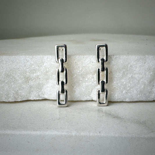 Chain Link Drop Earrrings