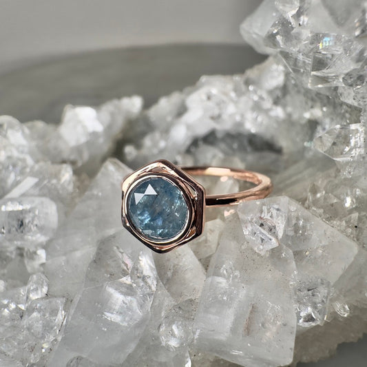 Montana Sapphire Solitaire | 14k Rose Gold