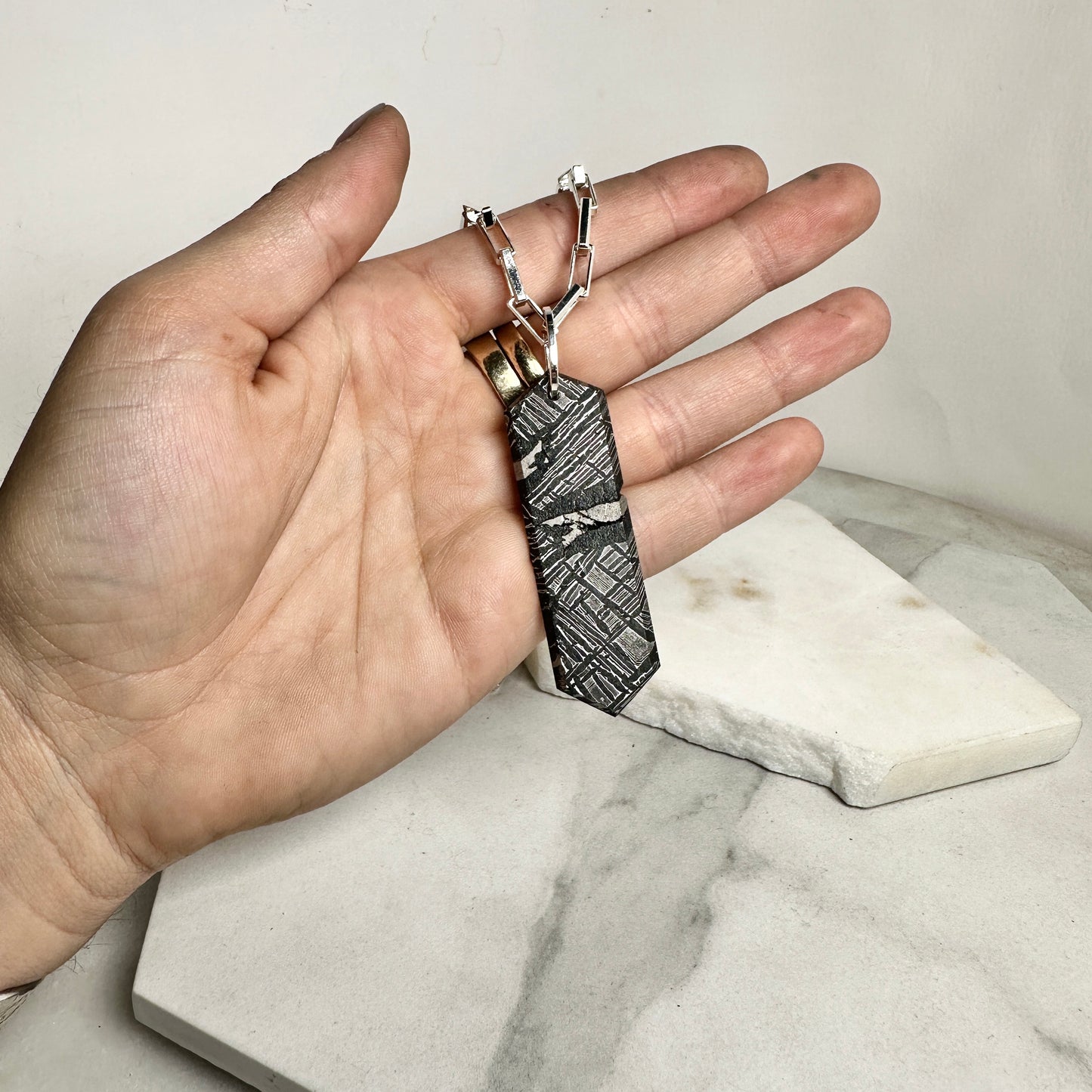Aletay Meteorite Pendant | Sterling Silver