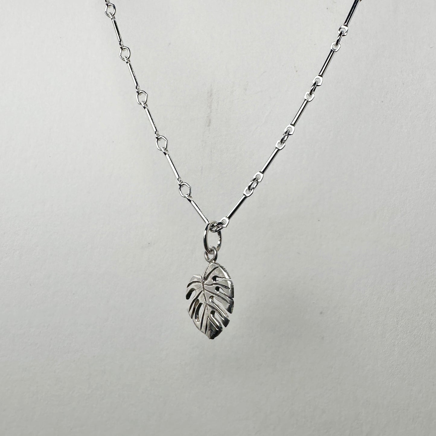 Monstera Leaf Charm | Sterling Silver