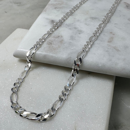 Figaro Chain | Sterling Silver | 4.5mm Wide