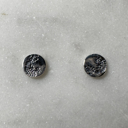 Full Moon Studs | Sterling Silver