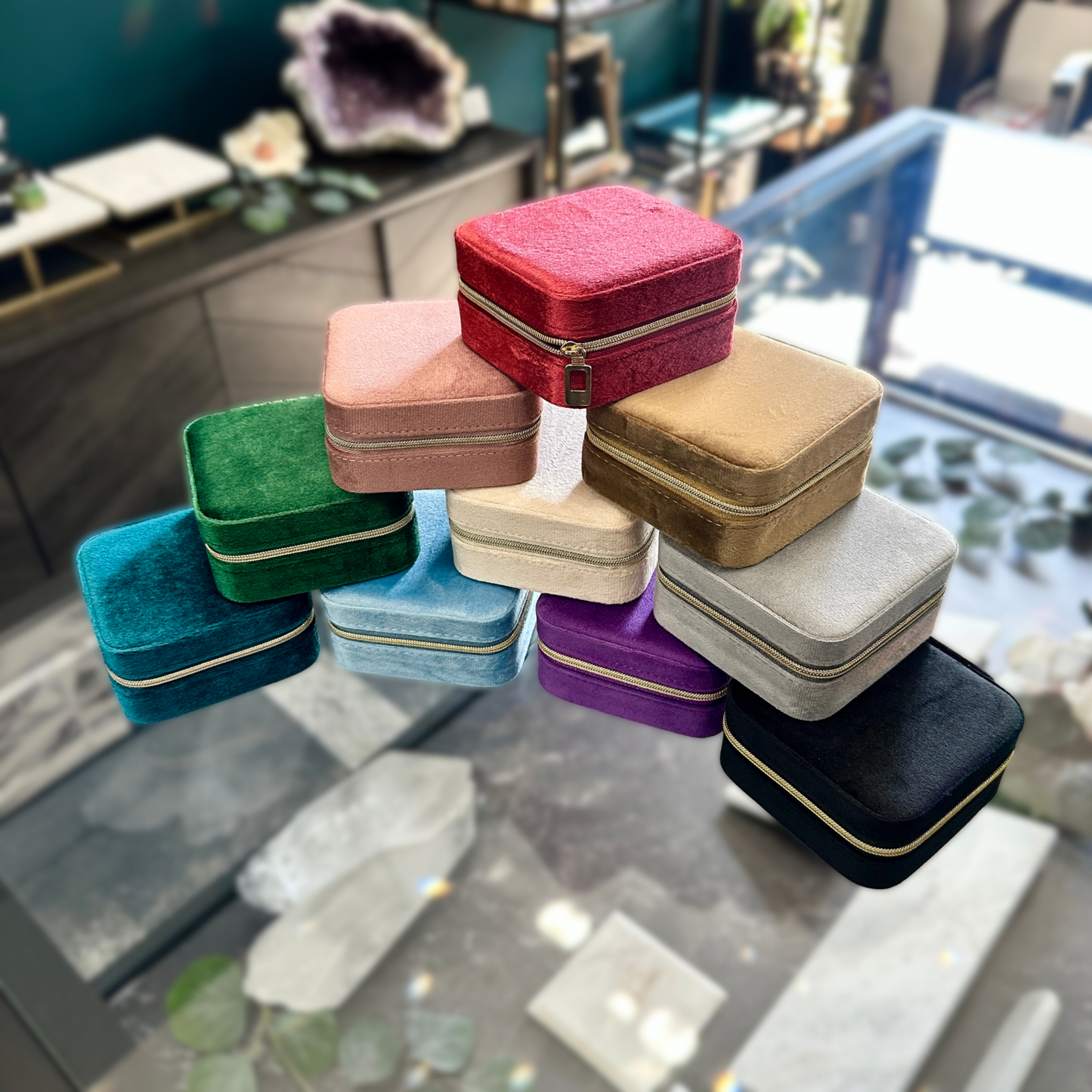Velvet Jewelry Travel Case | 6 Colors Available