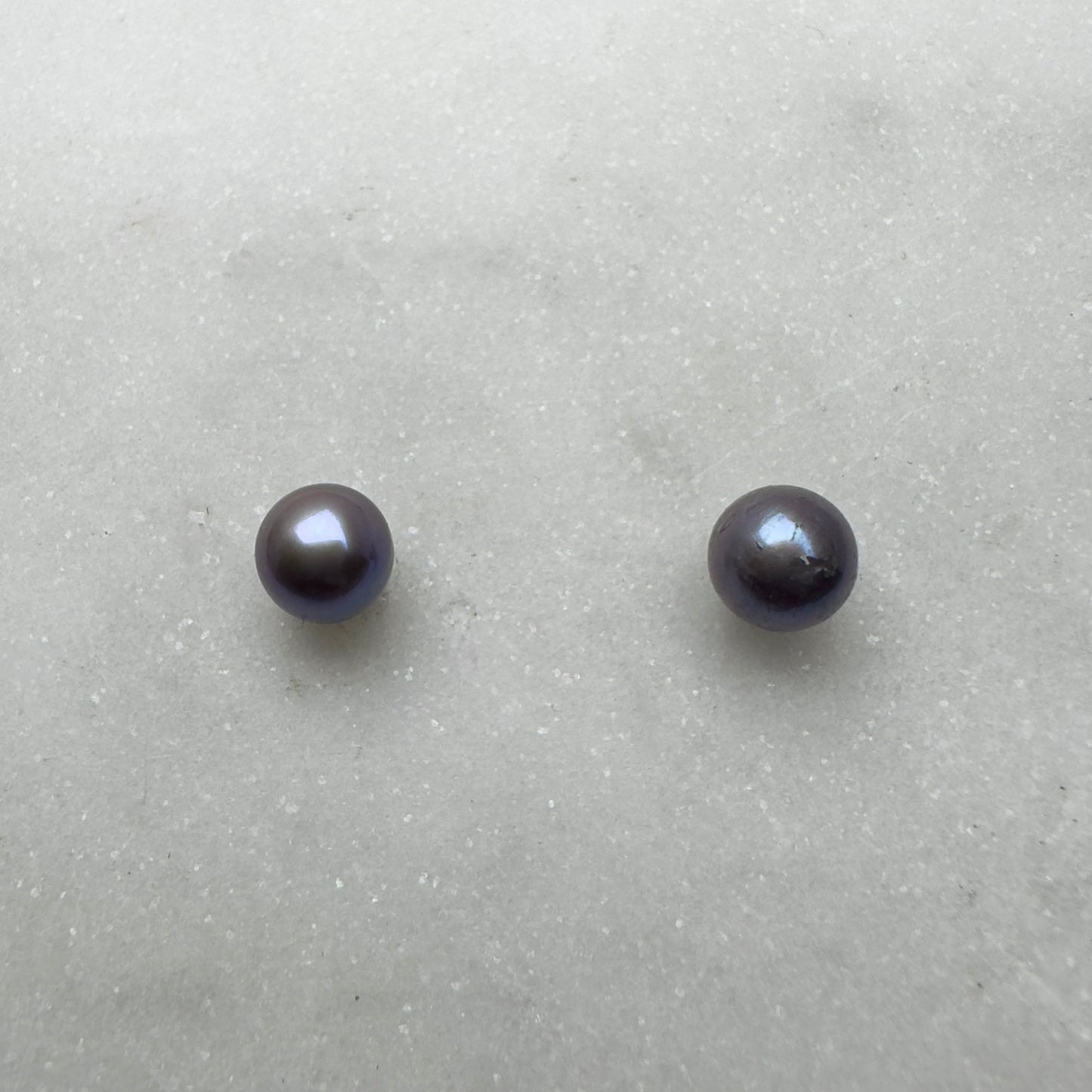 Purple Pearl Stud Earrings | Sterling Silver