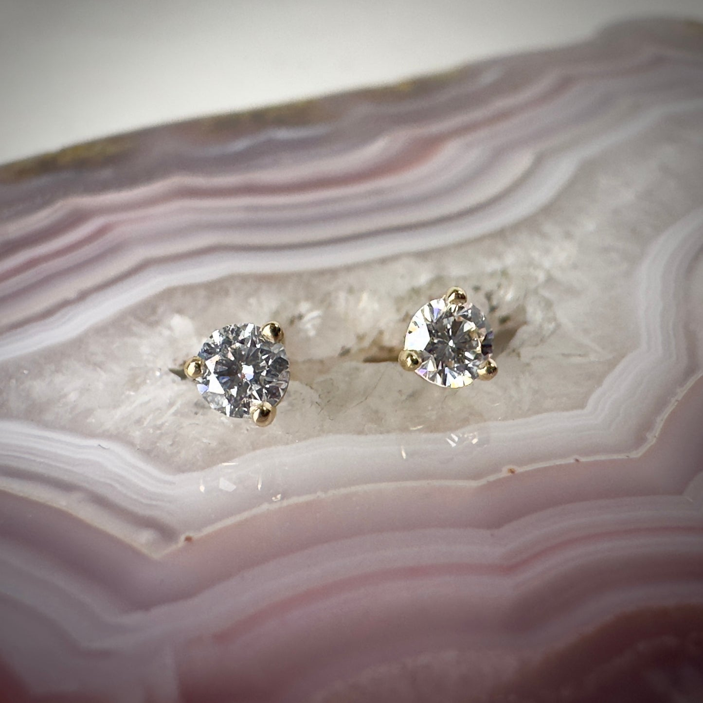 Petite Diamond Studs | 14k Yellow Gold