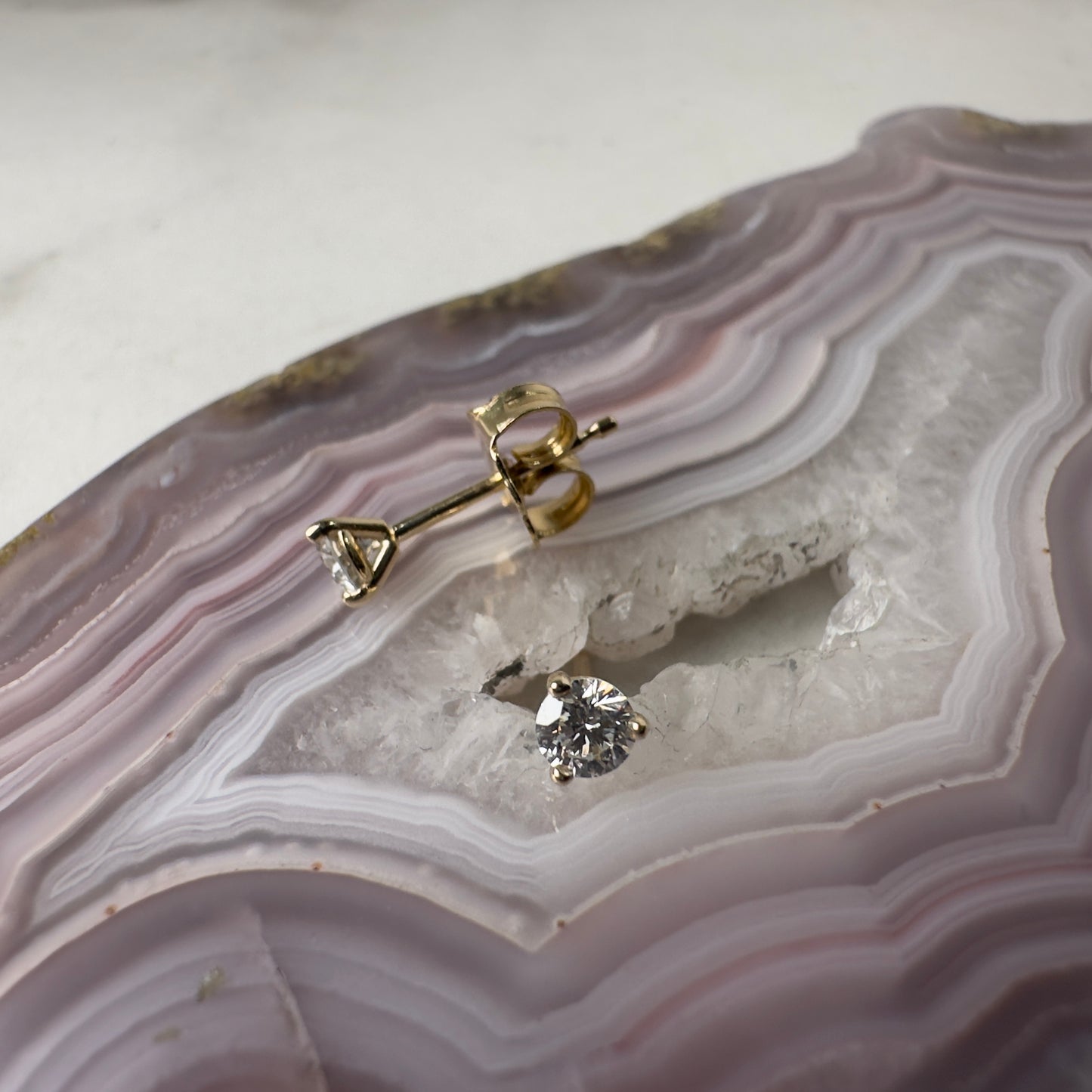 Petite Diamond Studs | 14k Yellow Gold