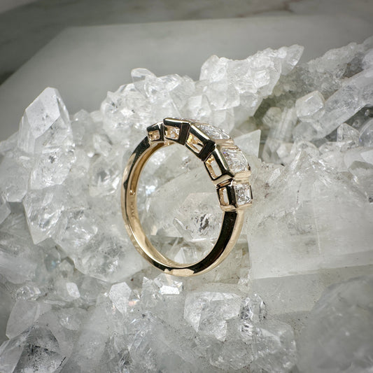 Lab Grown Emerald-Cut Diamond Ring | 14k Yellow Gold