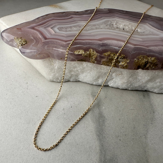 Fine Rolo Chain | 14k Yellow Gold