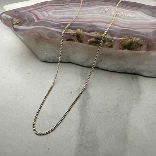 Fine Curb Chain | 14k Yellow Gold