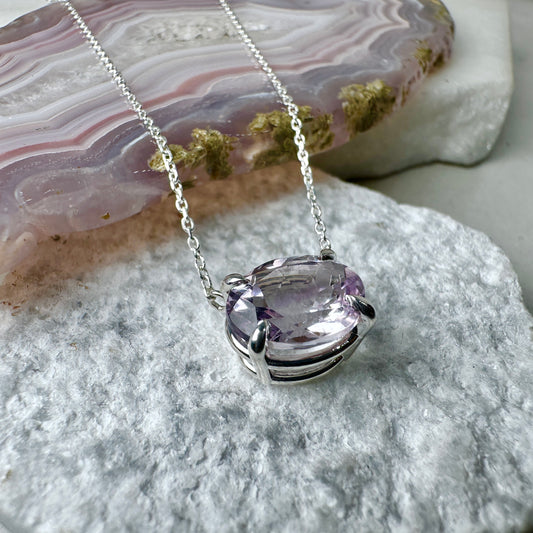 Rose de France Amethyst Necklace | Sterling Silver