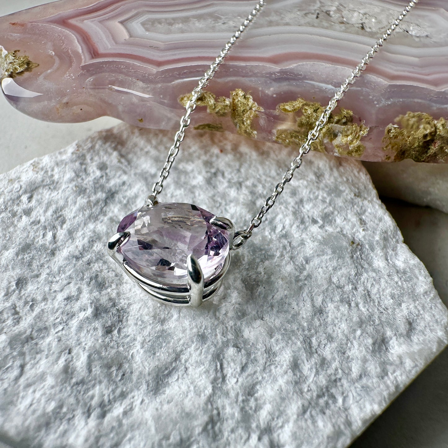 Rose de France Amethyst Necklace | Sterling Silver