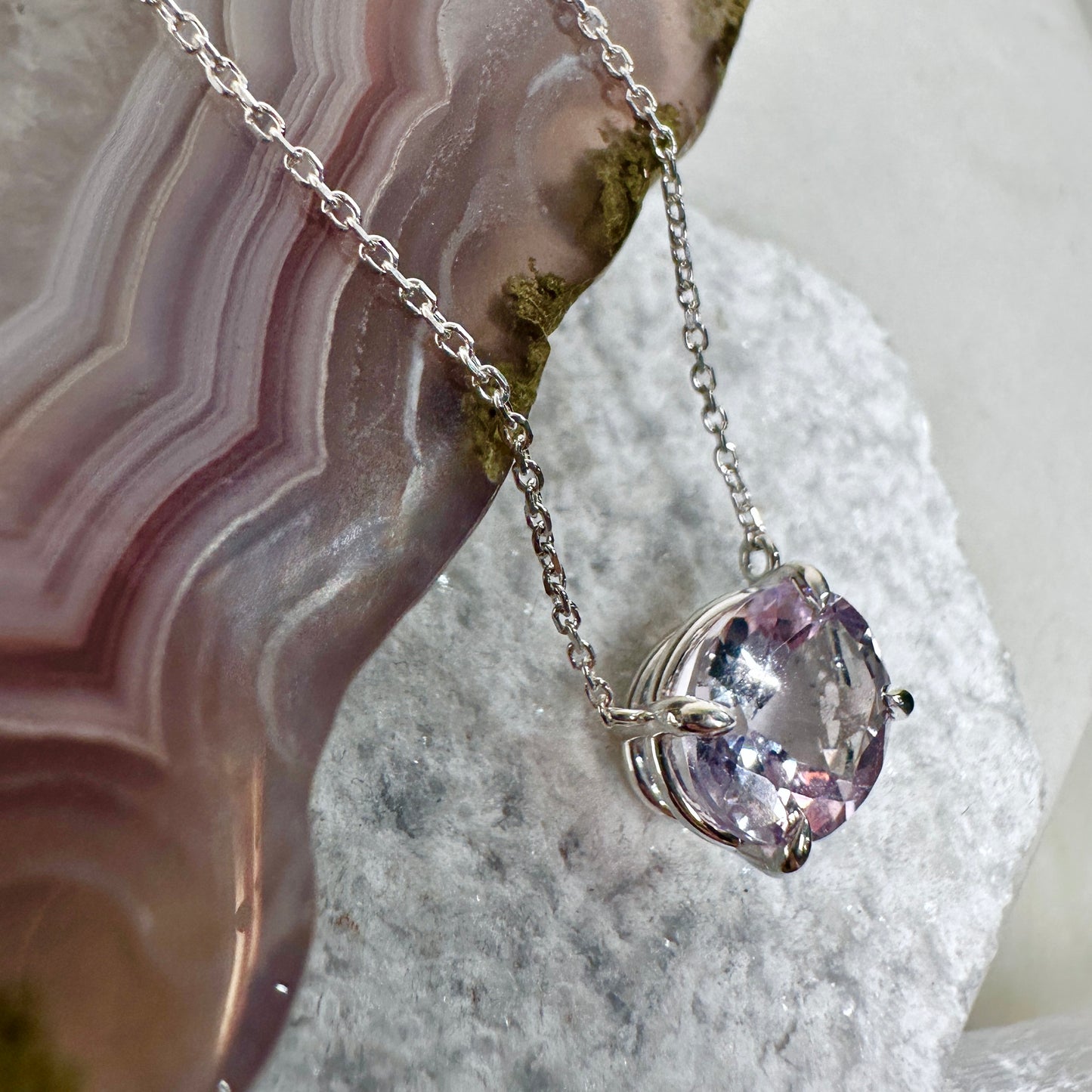 Rose de France Amethyst Necklace | Sterling Silver