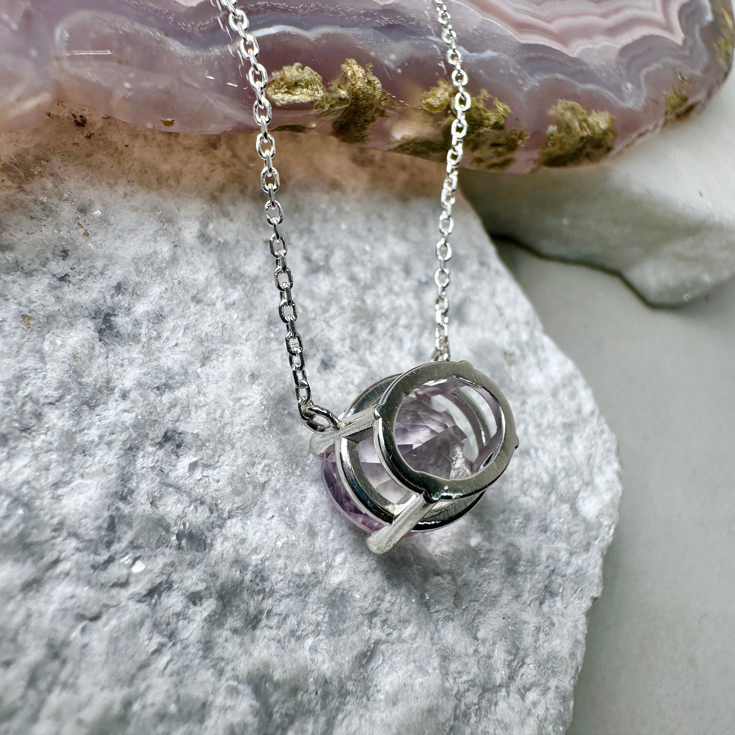 Rose de France Amethyst Necklace | Sterling Silver