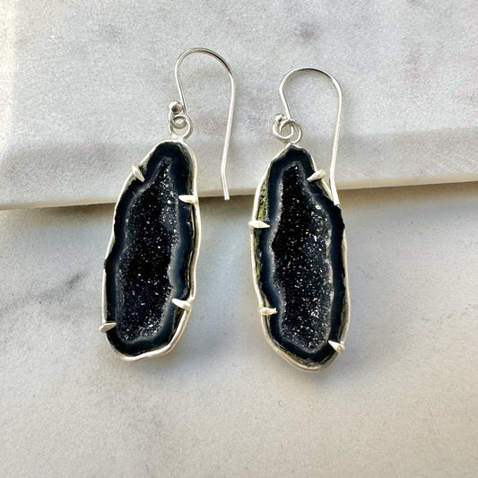 Tabasco Geode Earrings | Large | Sterling Silver