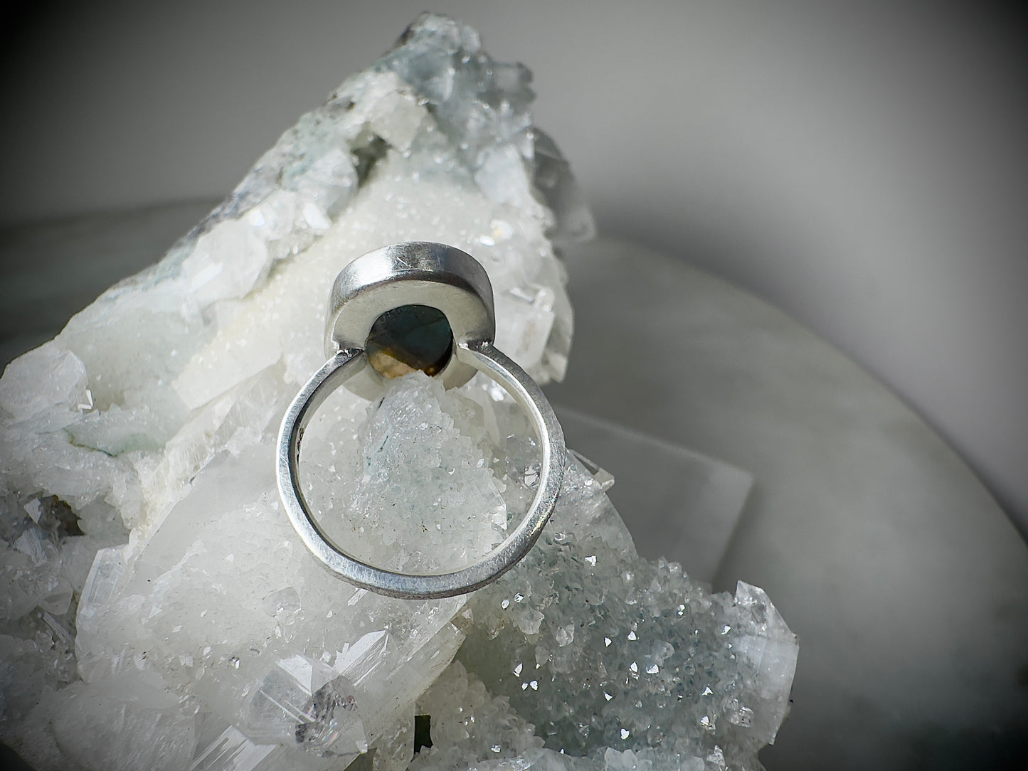 Blue-Green Labradorite Ring