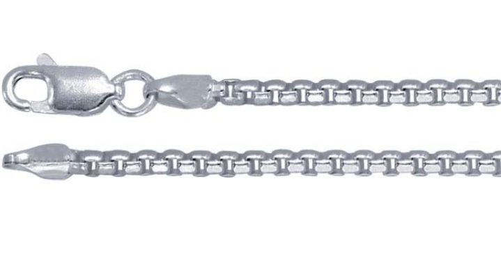 Rounded Box Chain | Sterling Silver | 2.1mm wide