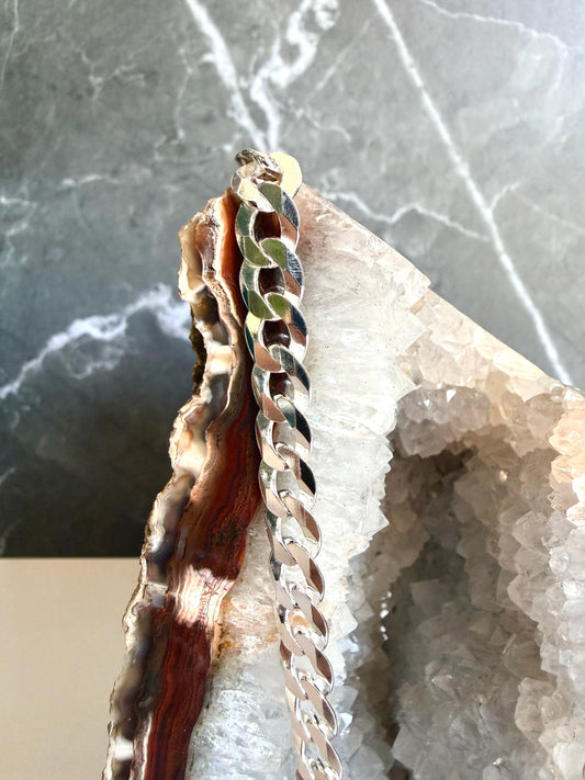 Curb Link Chain | 8mm Wide | Sterling Silver