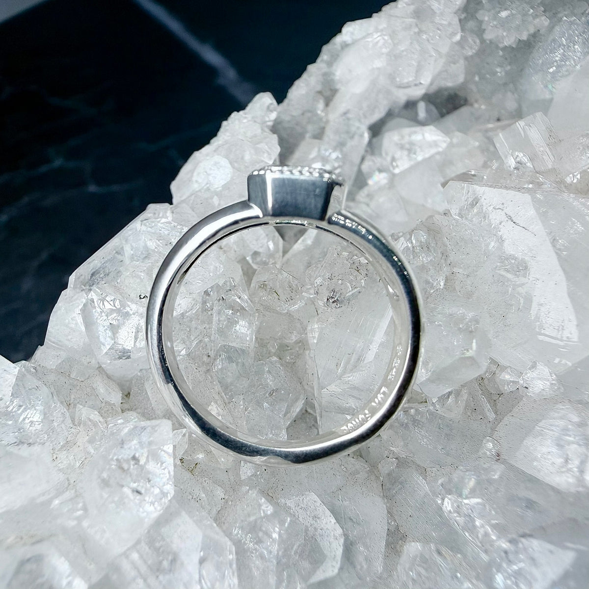 Cushion Mint Garnet Bombe Ring | Sterling Silver