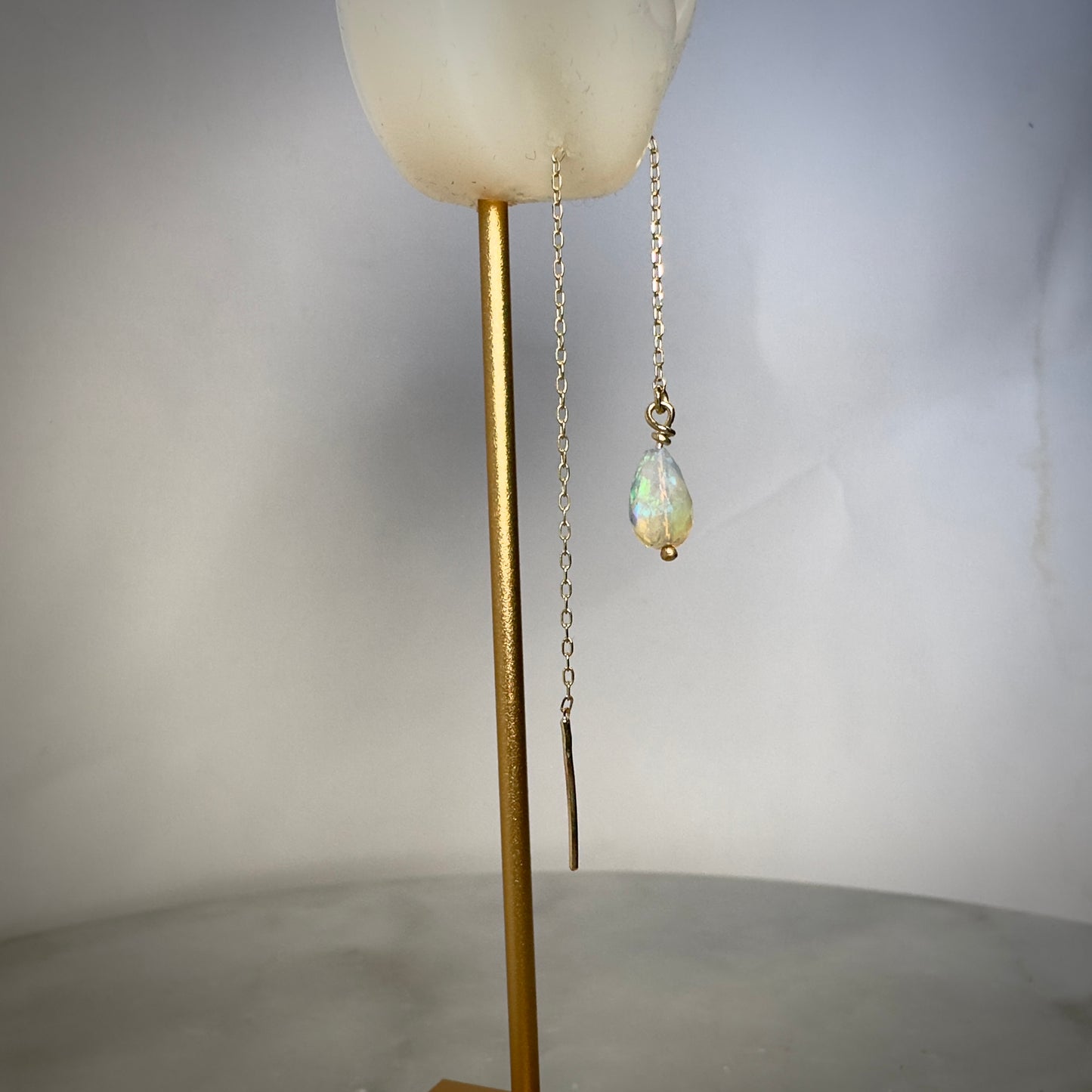 Opal Threader Earring