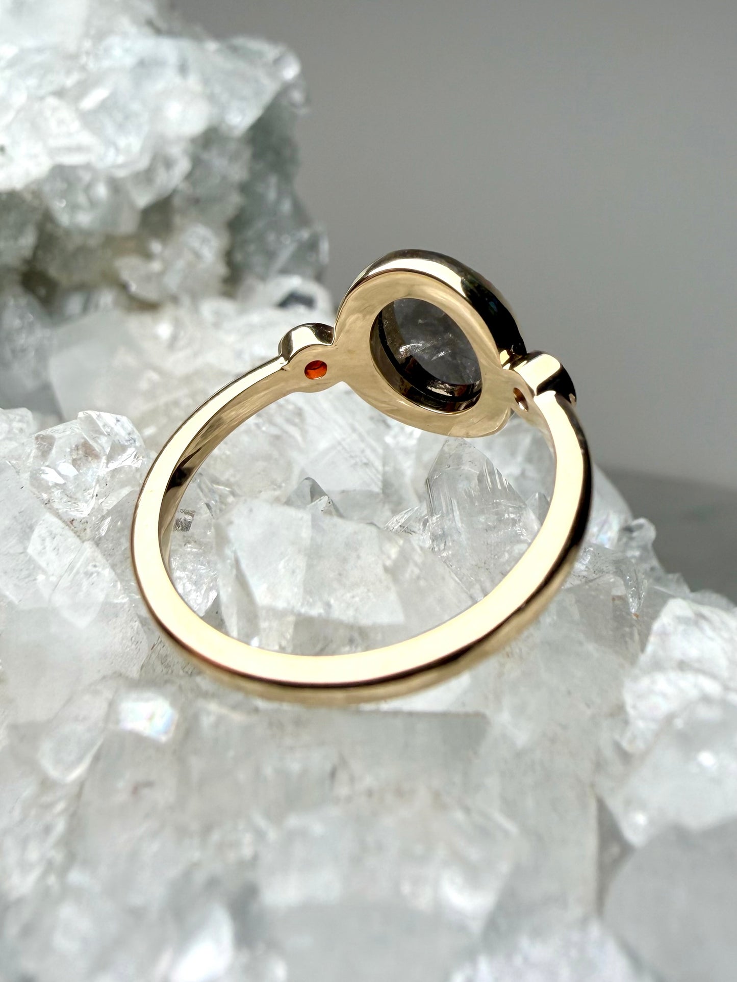 Royal Black Diamond Ring | 14k Yellow Gold