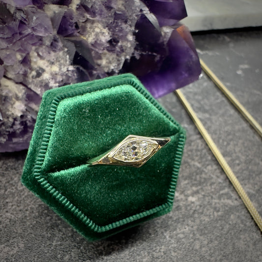 Marquise Diamond Ring | 14k Yellow Gold
