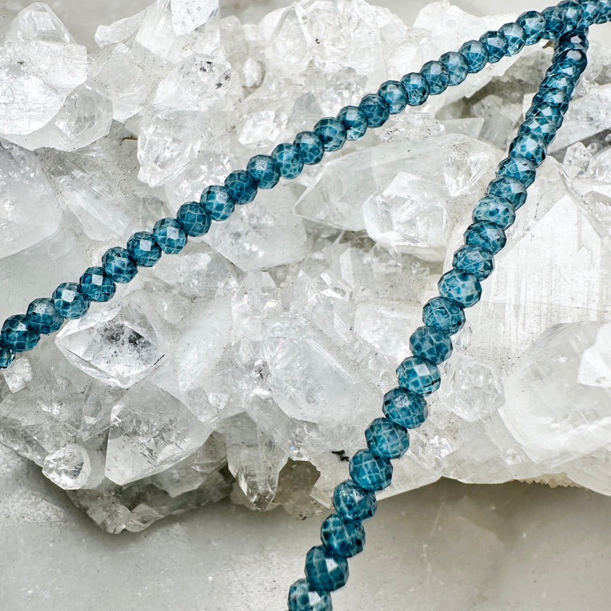 London Blue Topaz Beaded Necklace | Sterling Silver