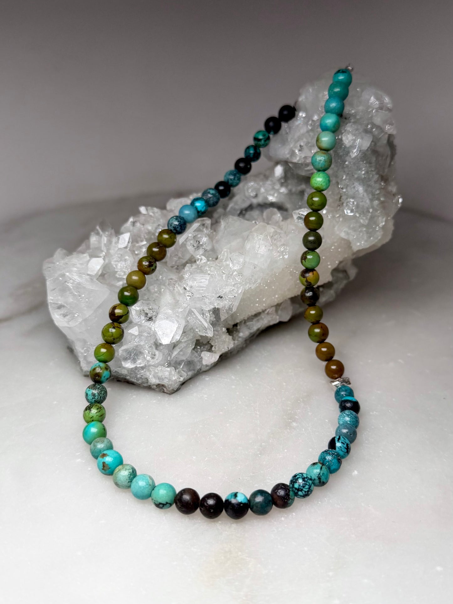 Turquoise Ombre Necklace | Sterling Silver