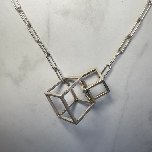 Interlocked Cubes Necklace